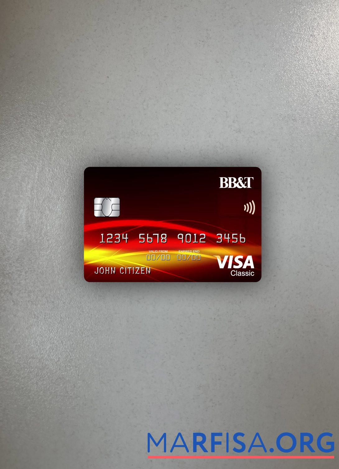 Blank USA BB&T Corp. bank visa classic card photolook front template